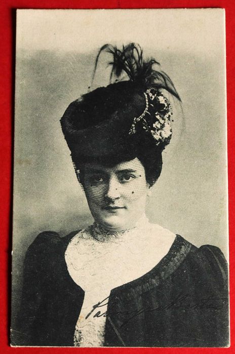 Actriz Palmira Bastos retrato com fac-simile de autografo, postal