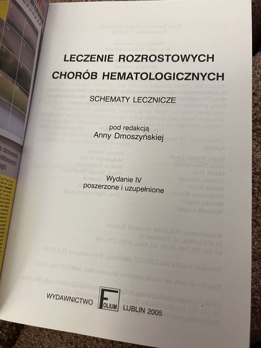 Leczenie rozrostowych chorób hematologicznych Dmoszyńska