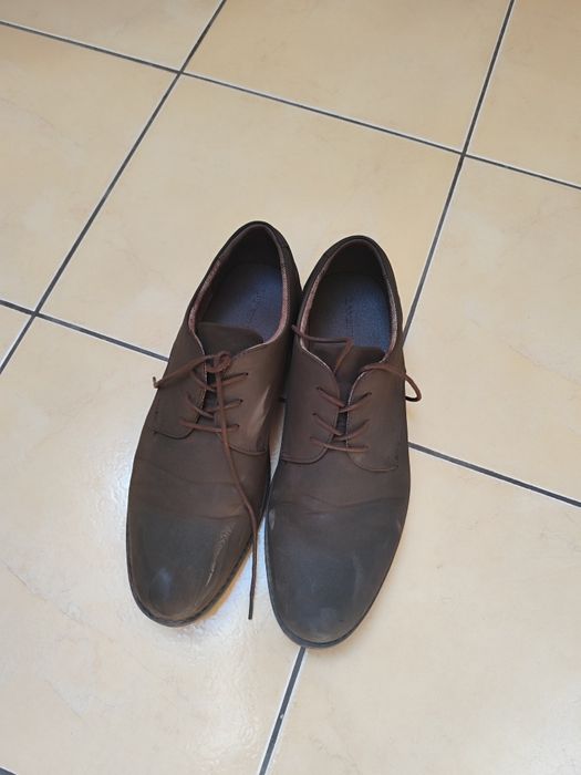 Buty eleganckie brązowe zamszowe 45 męskie CCC lanetti okazja