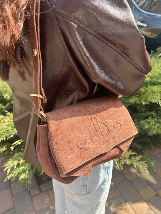 Сумка Vivienne Westwood Suede Shoulder Bag | Жіноча сумка