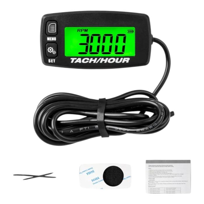 Obrotomierz cyfrowy z własnym zasilaniem, licznik godzin pracy