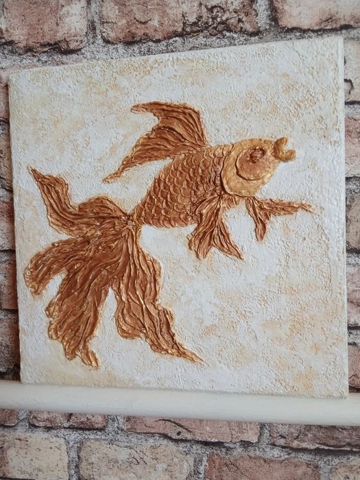 Текстурна картина,,Золота рибка "