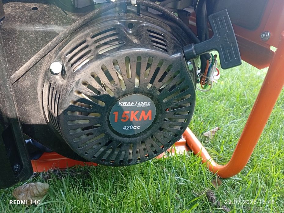 Agregat prądotwórczy Kraft & Dele 7500W niesprawny