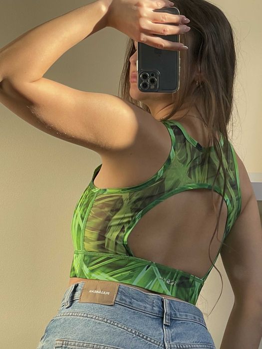 SOC zielony crop top rozmiar 36