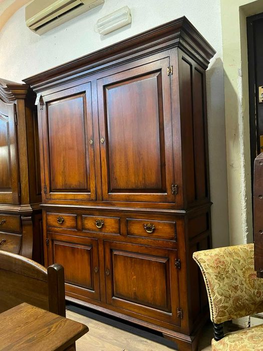 Kredens drewniany lite drewno dębowe elegancki klasyczny masywny solidny antyk ciemny holenderski FV DOWÓZ