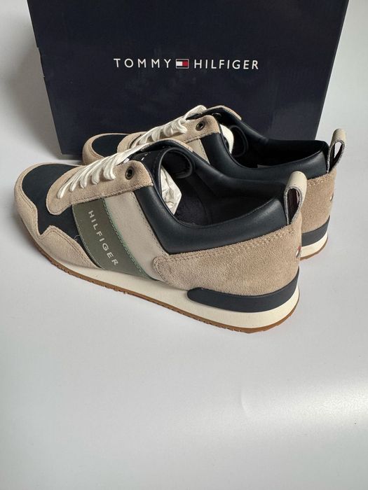 Nowe sneakersy męskie TOMMY HILFIGER granatowe zielone 41