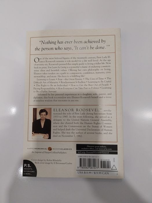 You learn by living, Eleanor Roosevelt