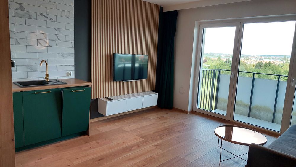 Obniżka! Gumieńce, śliczna kawalerka 29 m², 2021r basen, siłownia. - Więcej