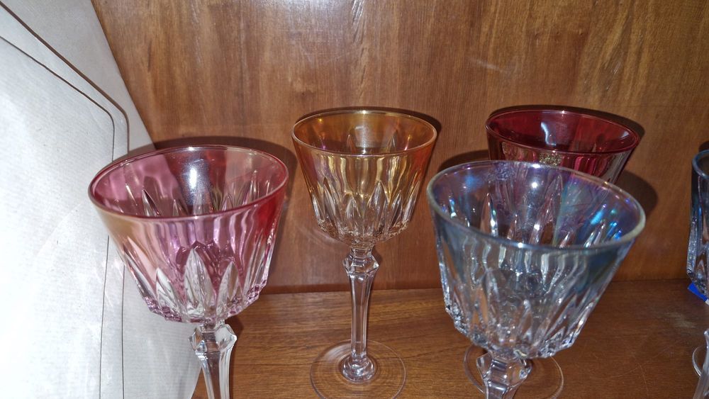 copos cristal da Bohémia Coloridos