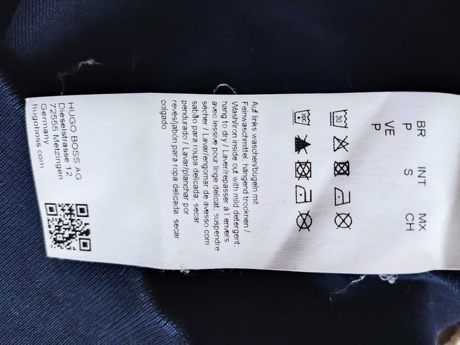 Bluza z kapturem Hugo Boss granatowo pomarańczowa