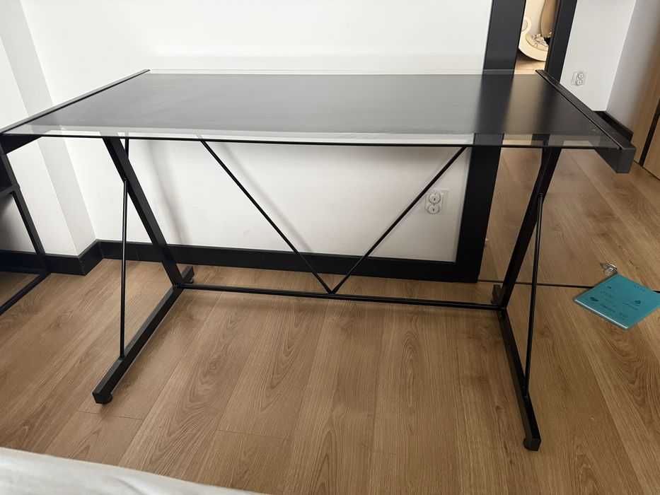Biurko szklane czarne 110 x 60 x 75