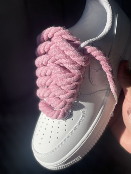 Nike air Force 1 rope laces pink
