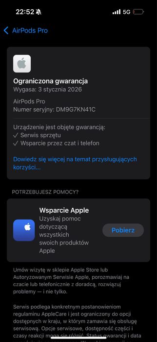 Słuchawki Apple Air Pods Pro 2 anc uzywane jak nowe na gwarancji