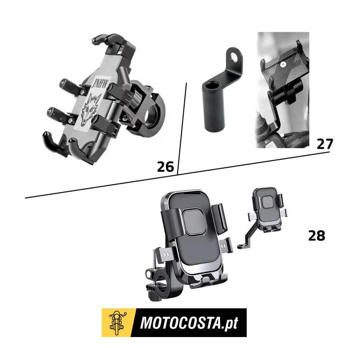 Suportes Telemóvel Moto - Carregamento Sem Fios e USB - MOTOCOSTA