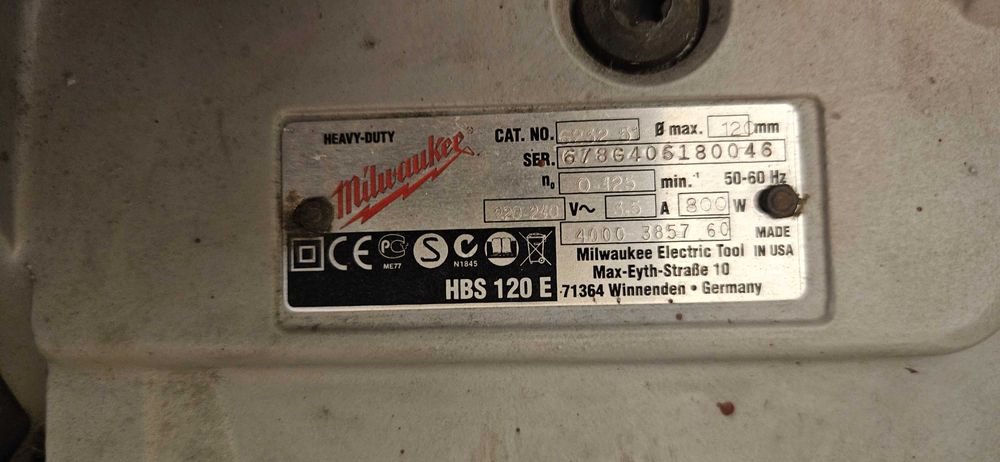 Milwaukee Piła taśmowa HBS 120E 6232 51 Wysyłka