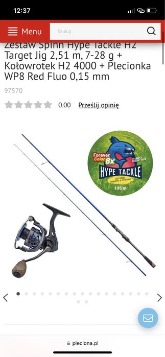 Zestaw hype tackle h2 jig spin 7-28g