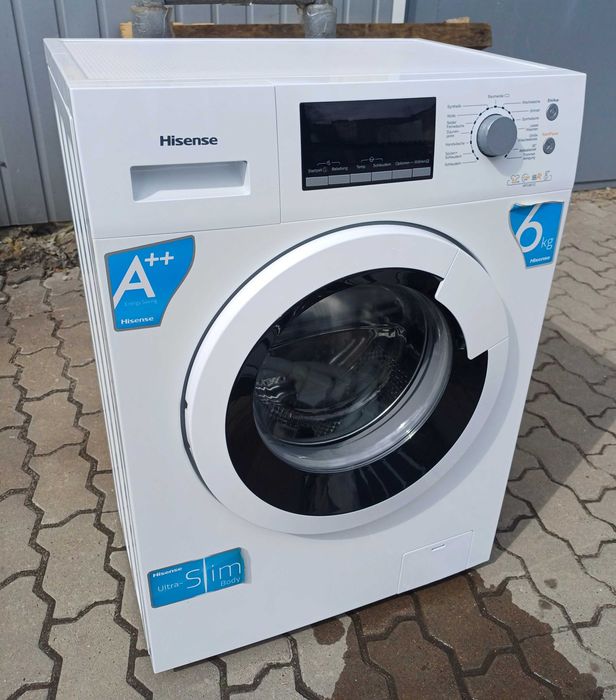 Узкая 45 см стиральная машина Hisense WFU6012 6 кг А++ б/у
