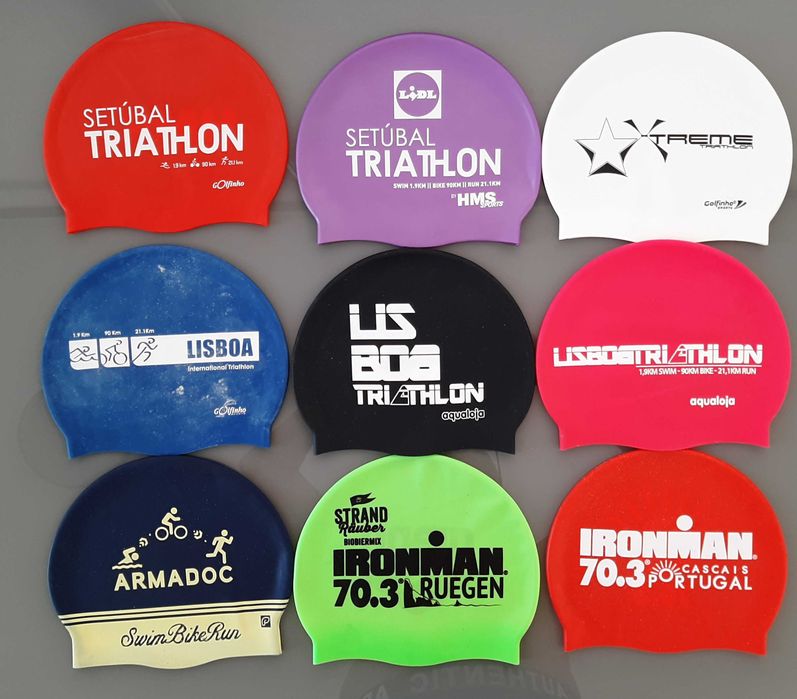 Toucas de natação de silicone, à atenção dos Colecionadores.