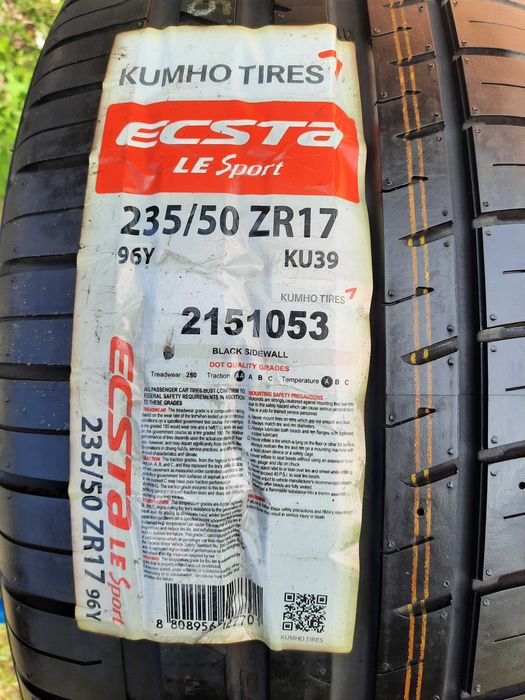 Nowe opony letnie klasy średniej KUMHO ECSTA LE Sport 235/50/17