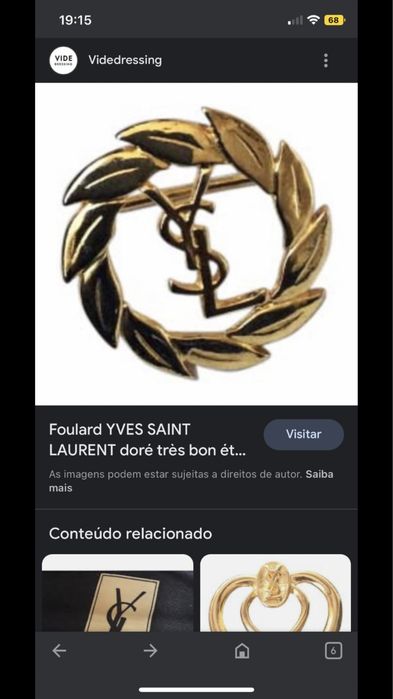 Alfinete vintage YSL