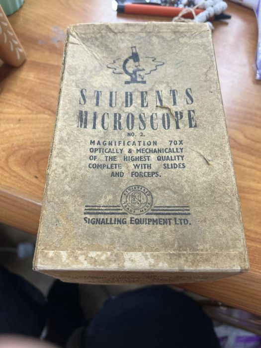 Вінтажний англійський учнівський мікроскоп Students Microscope No.2 Made in England