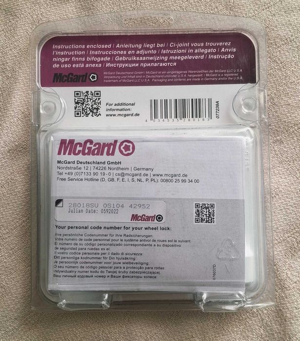 Porcas de Segurança McGard 28018 SU