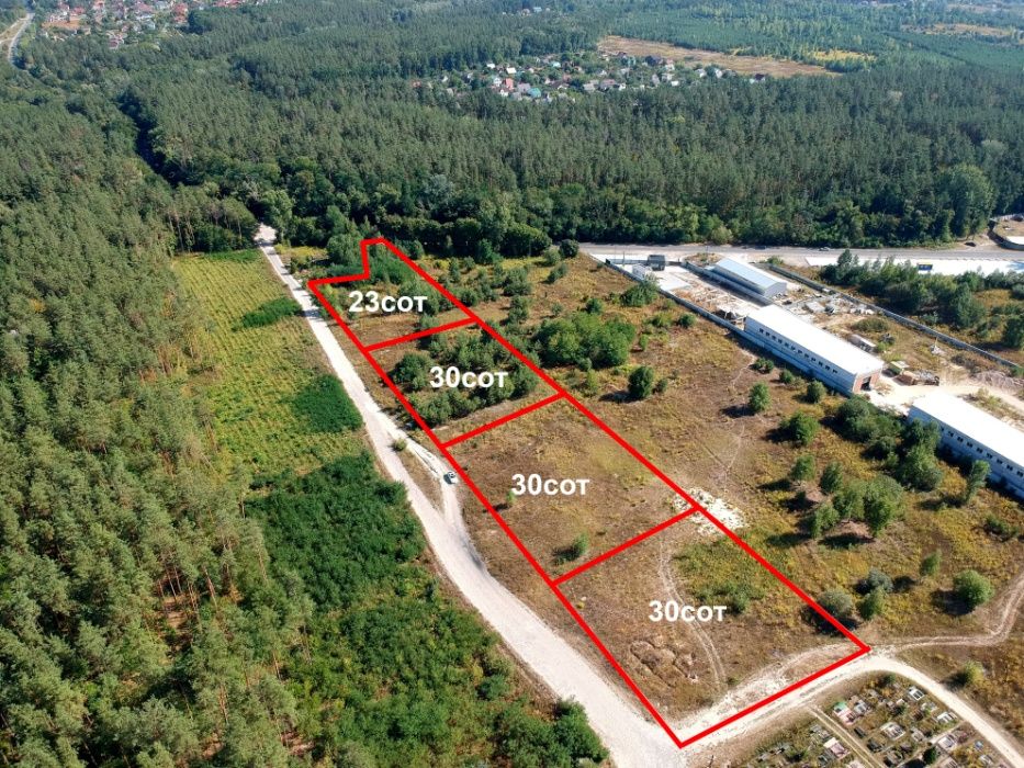Ділянка с.Вита-Почтовая от  23 сот склад  виробництво целевое 11.02