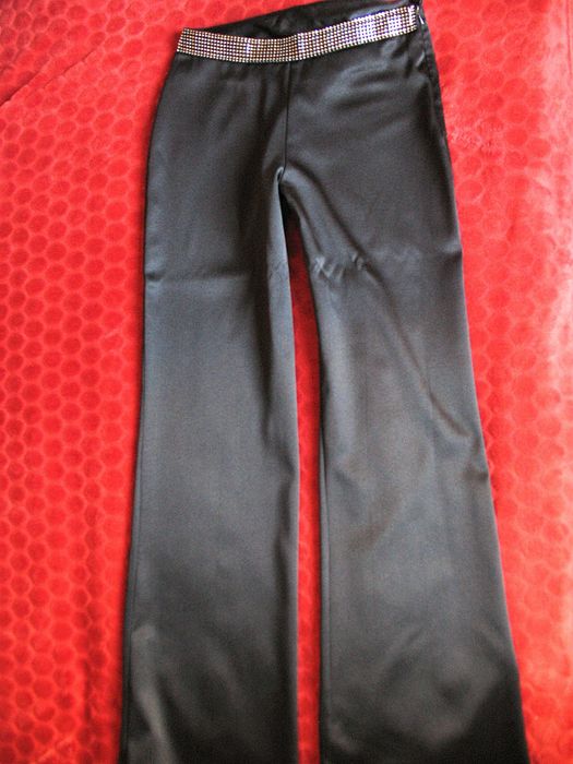 Spodnie - damskie satyna - 36 S biodra 96 cm