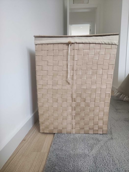 Cesto Roupa Beje