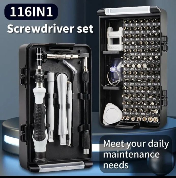 Набор сменных прецизионных отвёрток 116шт,