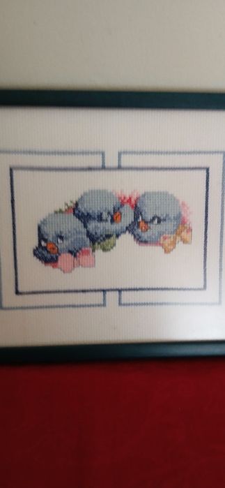 Quadro bordado a ponto cruz
