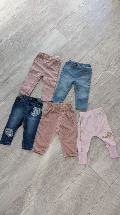 Spodnie dla dziewczynki na jesień 5 sztuk H&M, So Cute