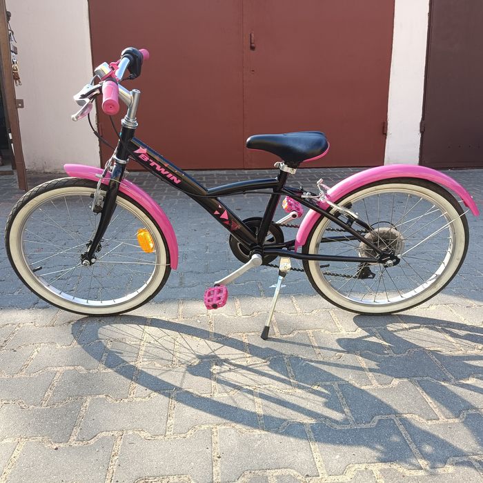 Rower 20 cali różowo czarny