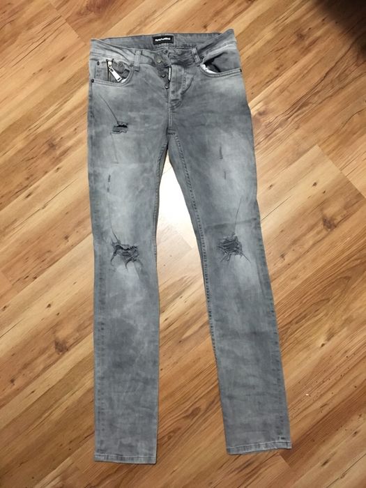 Spodnie jeans szare