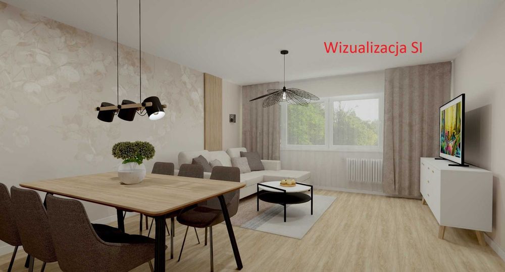 Mieszkanie , 2 pokoje , 48m2 , parter gotowe do zamieszkania