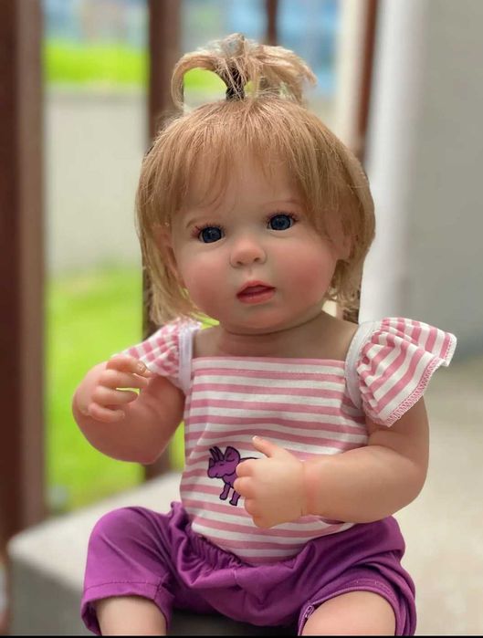 57) Кукла Реборн Принцесса Roza Premium Class 3D окрас Винил 50см