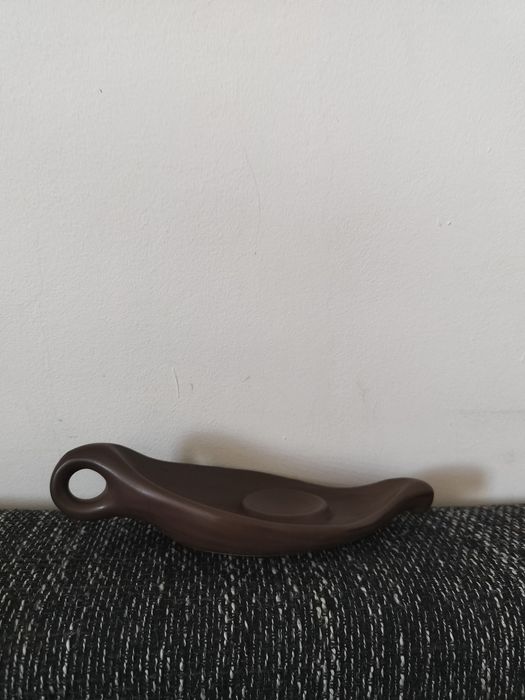 Stary ceramiczny świecznik