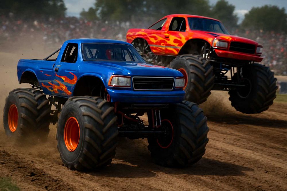Opłatek na tort Monster Truck Samochód Terenowy Format A4