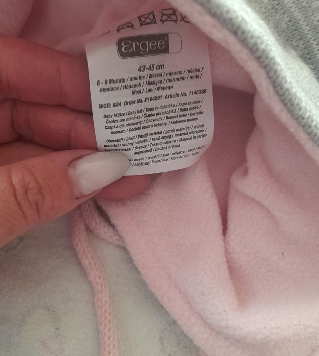 Шапочка на дівчинку 6-9м демі