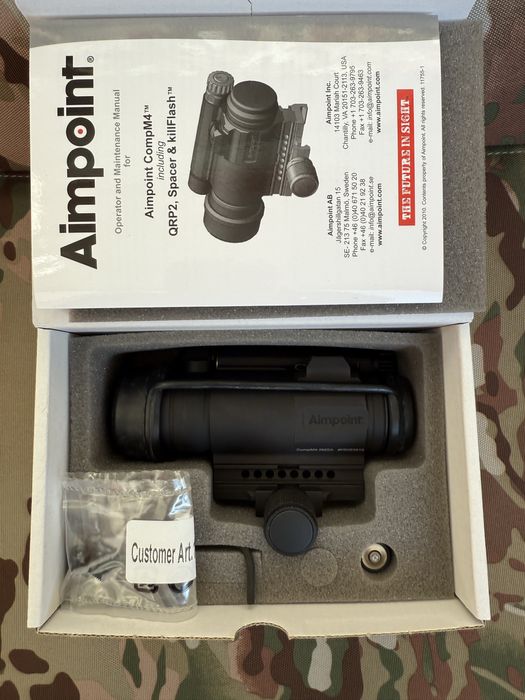 Приціл коліматорний AIMPOINT AB COMPM4H 2 MOA QRP2 Оригінал Швеція‼️