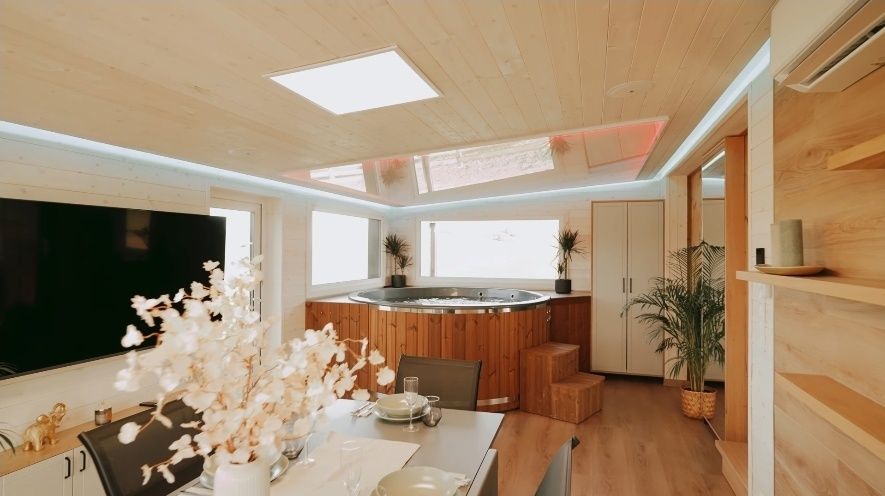 Domek nad jeziorem  z jacuzzi sauną dla Rodziny łowisko ryby kaszuby