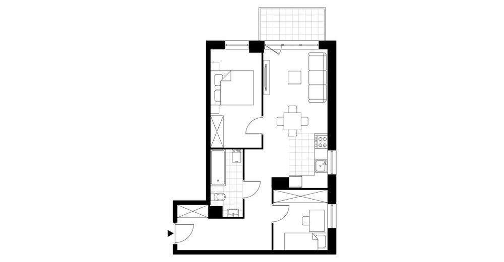 3-pokojowy apartament inwestycyjny 49m2 + balkon