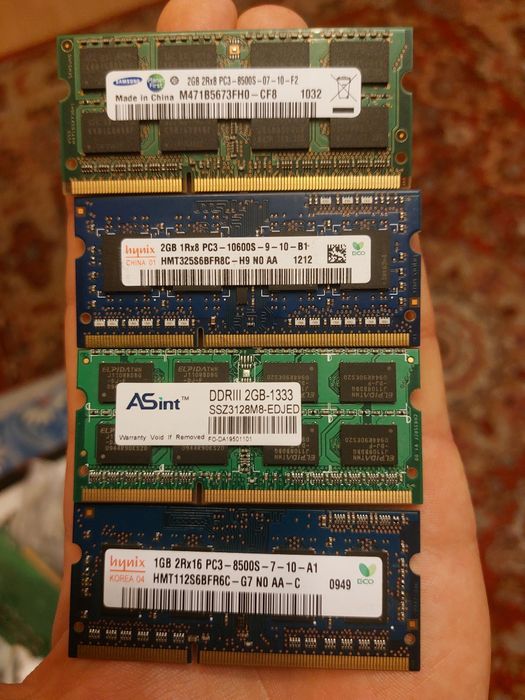 hynix2GB PC3-10600S ASint DDR3 2GB-1333 Samsung2GB PC3-8500S hynix1GB
