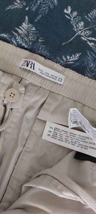 Zara joggery beżowe męskie