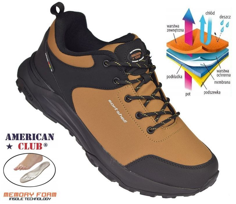 Buty trekkingowe męskie softshell HL 221 camel rozm42