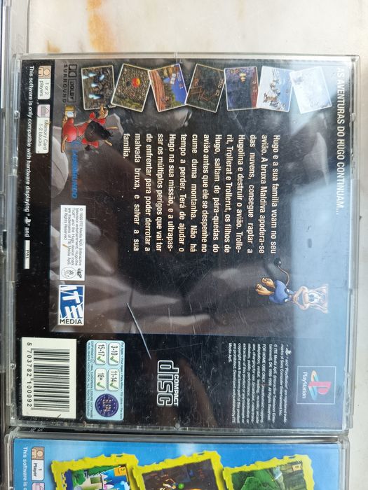PS1 jogos: Need for Speed II , Tomb Raider II, PES, Shrek, Hugo 2 - PlayStation1