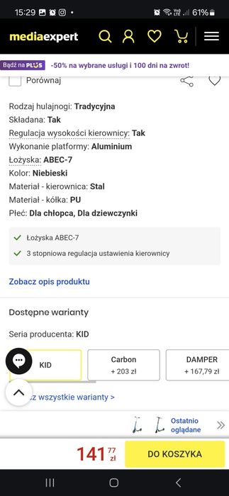 Hulajnoga Zinc składana