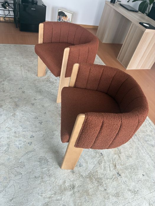 2 Cadeiroes laranja Sklum