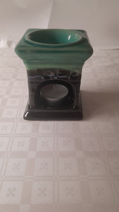 Ceramiczny turkusowy kominek zapachowy