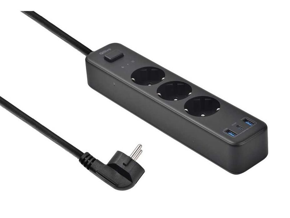 Listwa rozdzielacz Qilive 3 gniazdka+3usb (2a+1c) 20W !